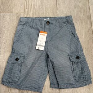 Gymboree Blue Micro-Check Cargo Shorts